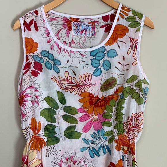 T-box Sheer‎ Floral Swimsuit Cover-Up Dress - Picture 6 of 14